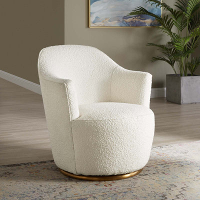 Modway Nora Boucle Upholstered Swivel Chair