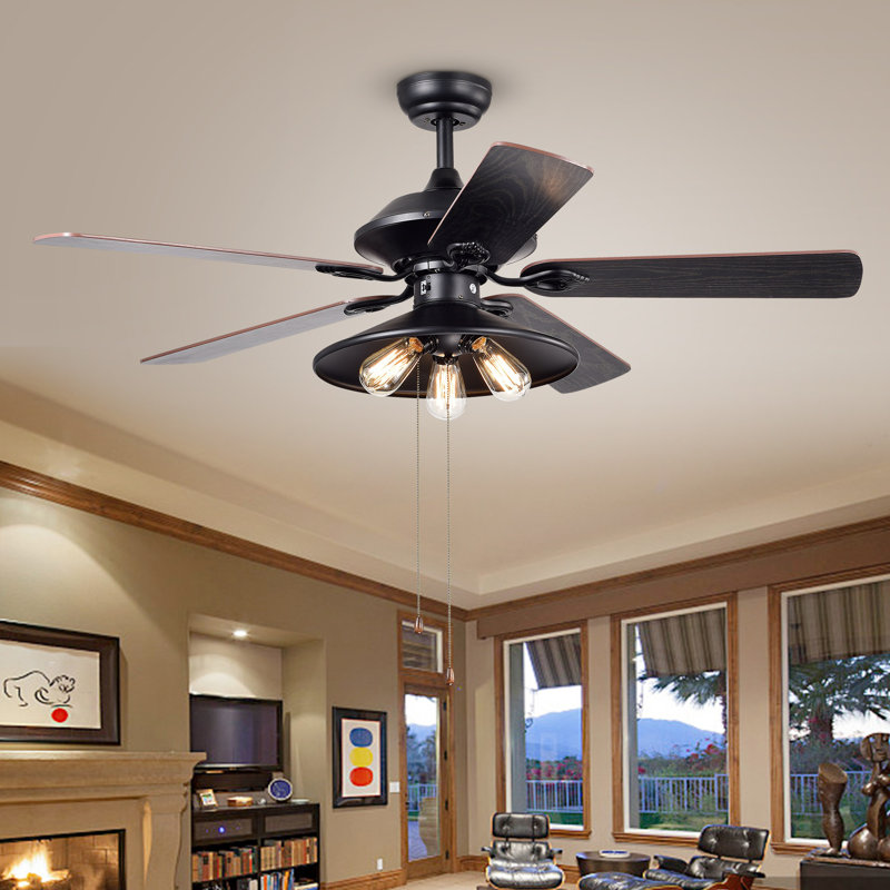 Williston Forge 52 Nielson 3 Light 5 Blade Ceiling Fan Kit 52 Nielson 3 Light 5 Blade Ceiling Fan