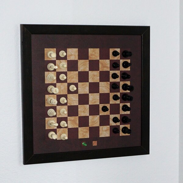 BRASS METAL GOLD & BLACK CHROME STAUNTON Chess Set 15" WALNUT MAPLE FINISH BOARD 