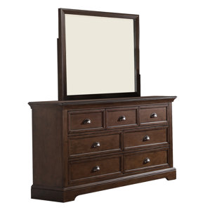 Ardie 7 Drawer Traditional Wood Dresser with Mirror by Longshore Tides