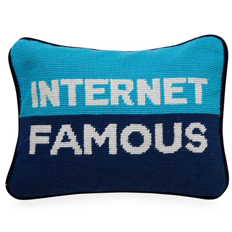 Jonathan Adler Internet Famous Needlepoint Wood Throw Pillow Wayfair