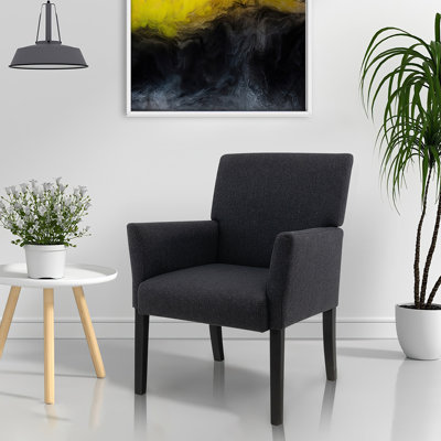 26.5" W Antimicrobial Wool Seat Reception Chair with Wool Frame