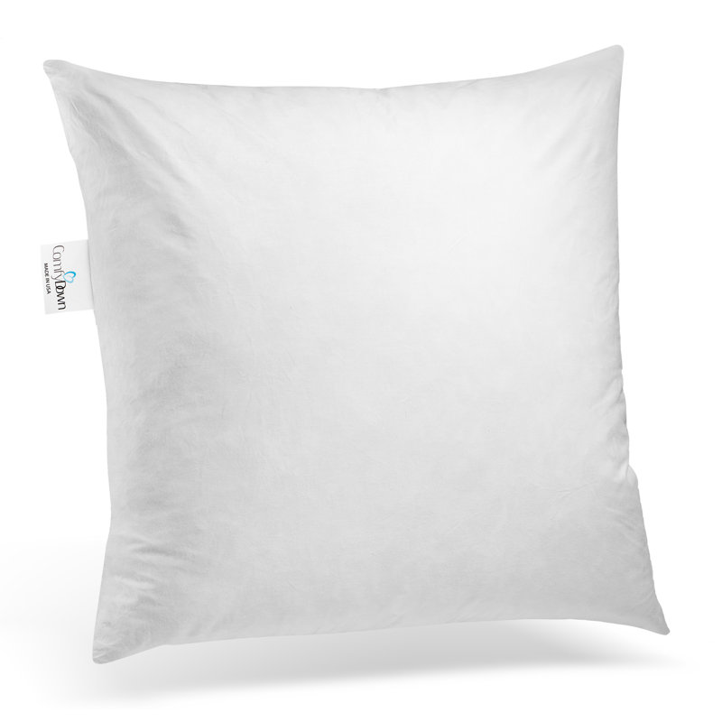 Decorative Throw Pillow Insert Down 100% Cotton Cover 233 Thread Count Square Pillow Insert Size: 28" x 28"