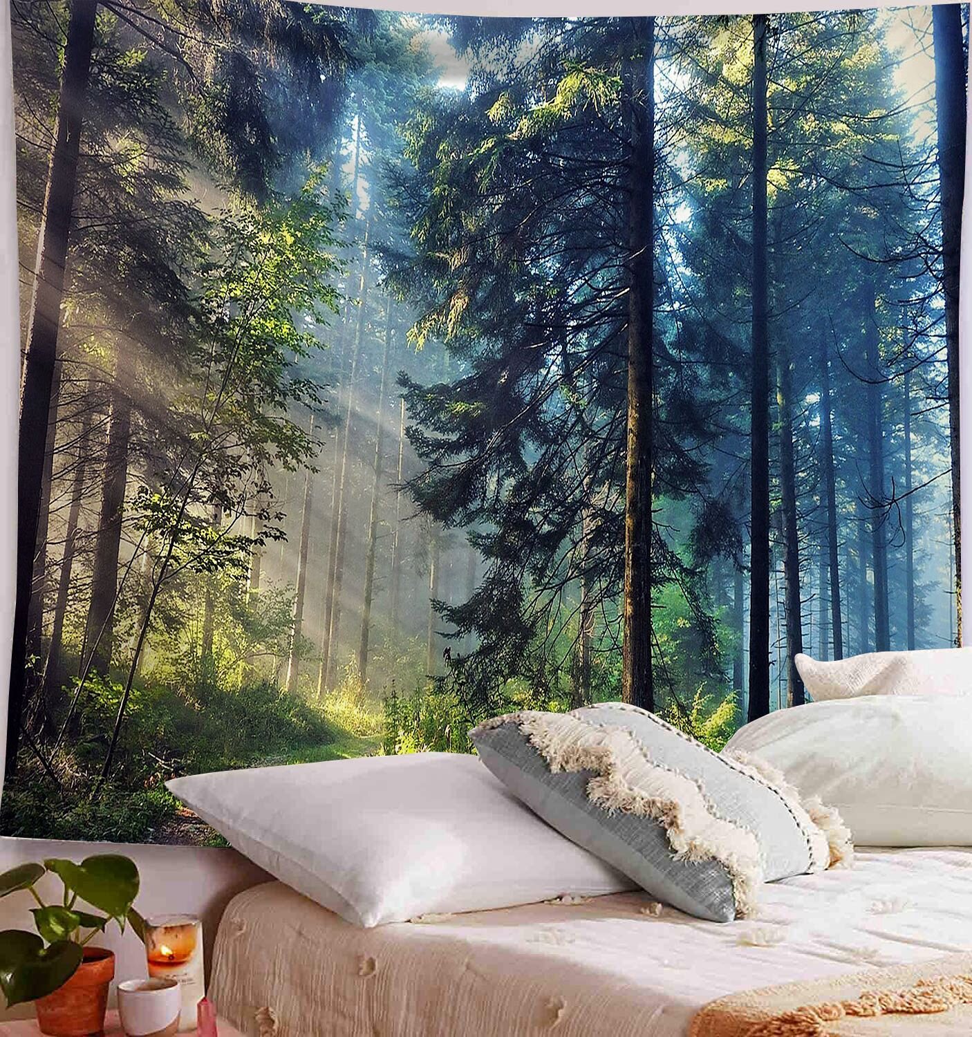 Forest Tapestry,Nature Tapestry Wall Hanging,Scenery Wall Tapestry,Fabric Tapestry,Picture On Wall,Large Tapestry For Wall Decor,Home decor