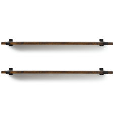 Croyle Modern Industrial Floating Wall Shelf