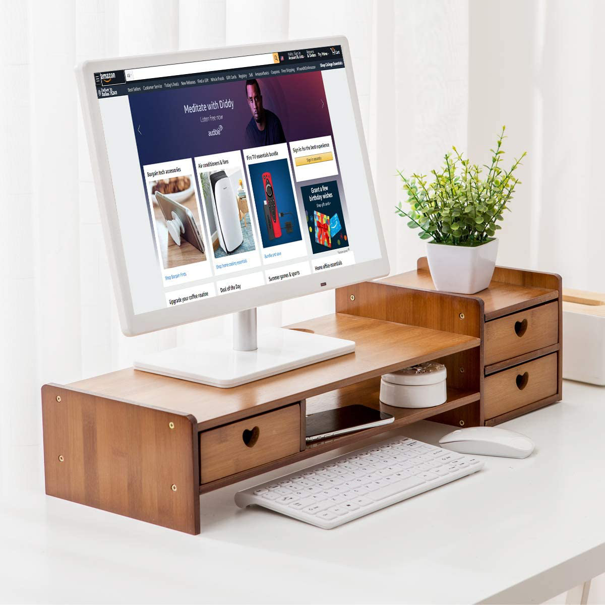 Standing desk organizer