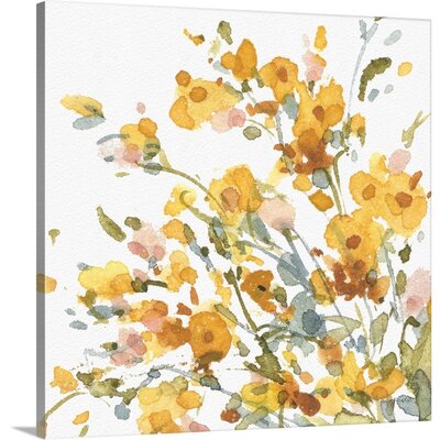 Happy Yellow 09 by Lisa Audit - Painting Print Winston Porter Format: Wrapped Canvas, Size: 16