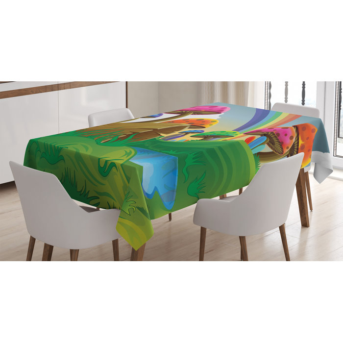 East Urban Home Ambesonne Mushroom Tablecloth Countryside Sunny