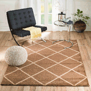 Venice Machine Woven Brown Indoor Area Rug