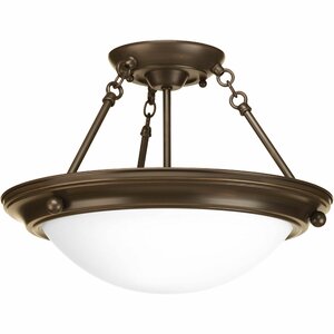 Tod 2-Light Metal Semi-Flush Mount