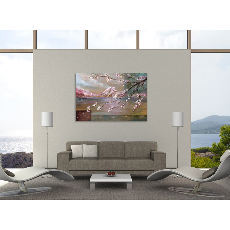 Ophelia Co Sakura Cherry Blossom Acrylic Painting Print On