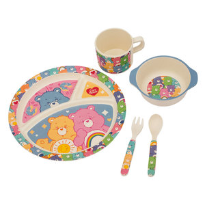 Care Bears Bamboo 5 Piece Mealtime Place Setting Set, Service for 1