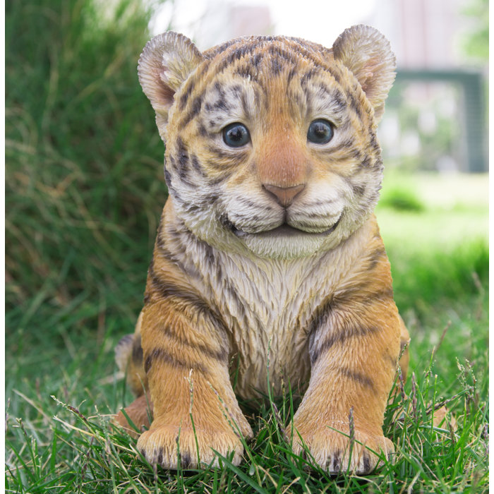Sitting Tiger Cub Statue