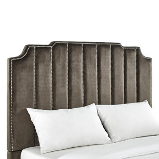 Brown Velvet Headboards You Ll Love Wayfair Elof Velvet Upholstered Panel Headboard