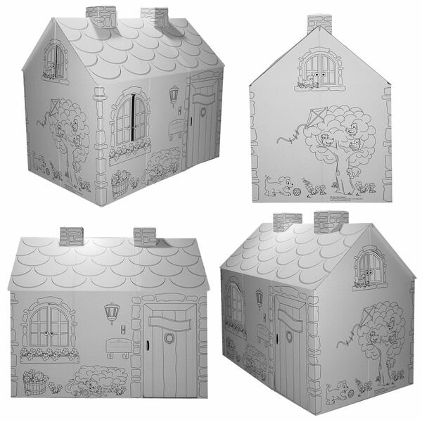 My Very Own House MH5536R Cardboard Coloring Playhouse Cottage 49"x 36" X 55" for sale online