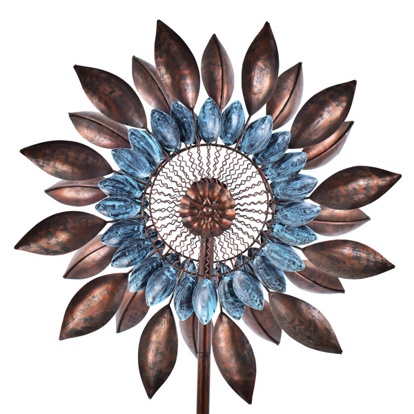 2pcs Flower Shaped Pinwheel Garden Stakes Wind Spinner Outdoor Windmill for kids 