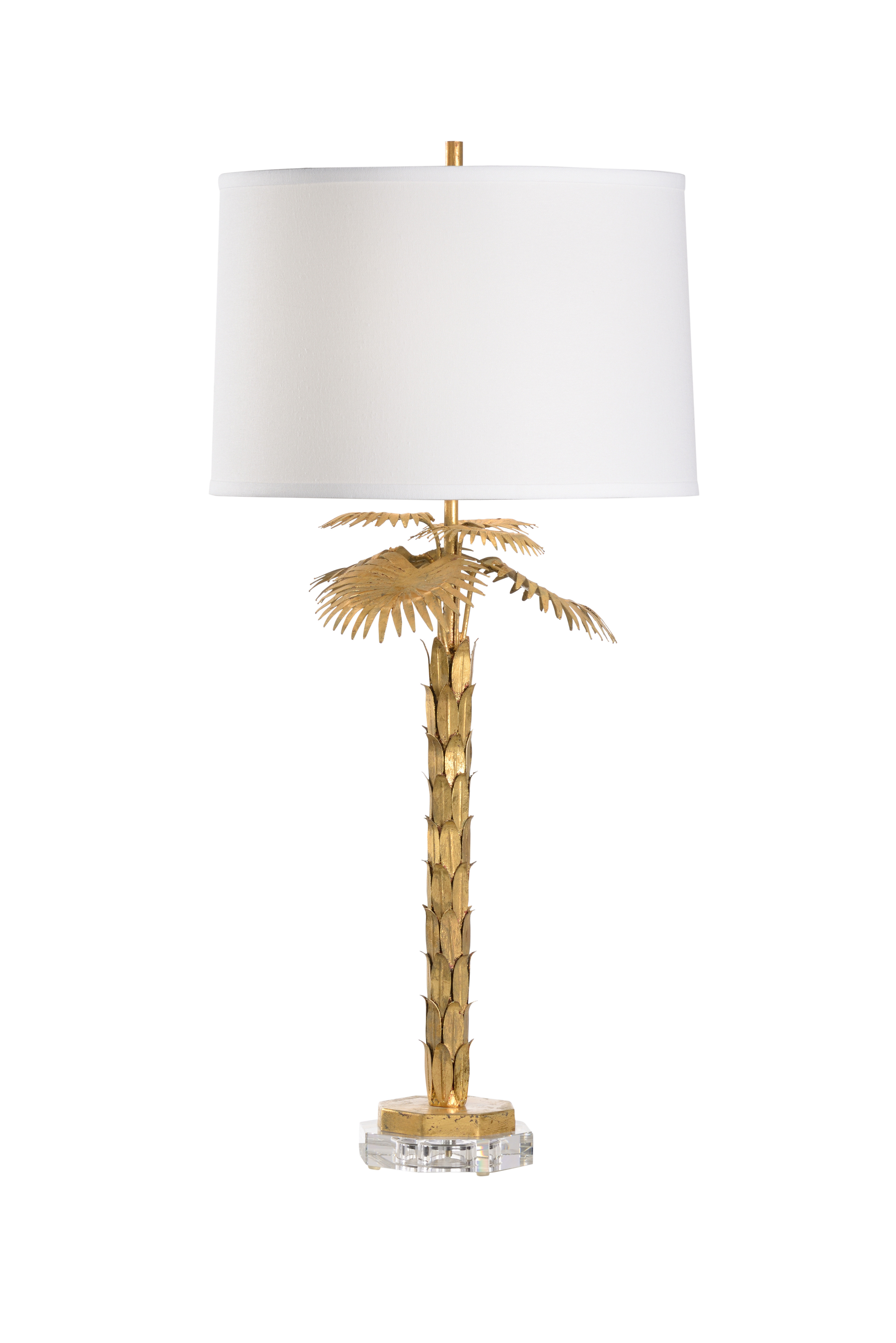 palm table lamp