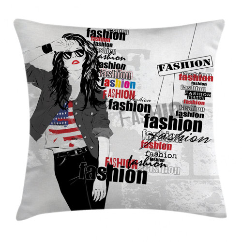 East Urban Home Modern Teen Girl Indoor Outdoor 26 Throw Pillow
