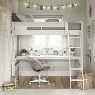 wayfair full loft bed with desk