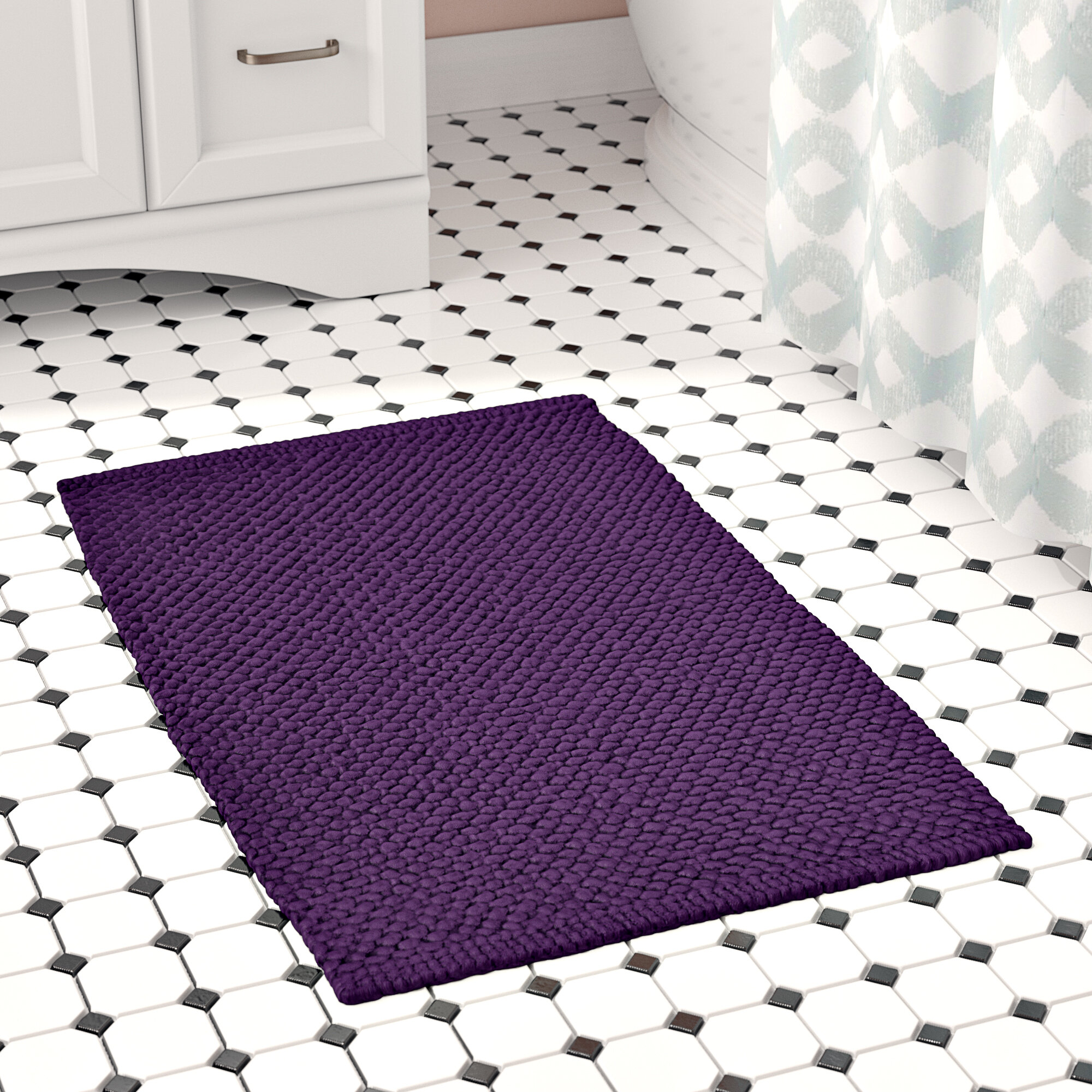 Purple Bath Rugs Mats You Ll Love In 2020 Wayfair