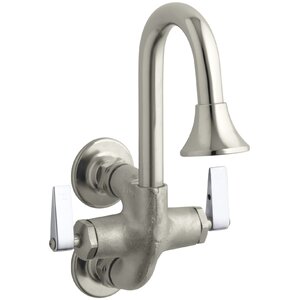 Wall mounted Double Handle Bathroom Faucet