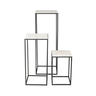 Plant Stands Tables You Ll Love Randell Marble Pedestal Nesting Plant Stand