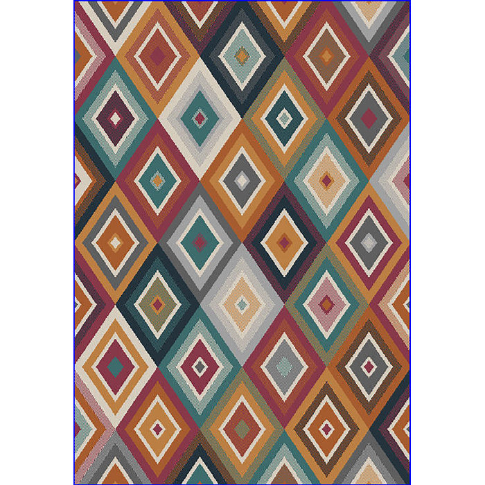 Eclipse Modern Contemporary Black Brown Blue Area Rug
