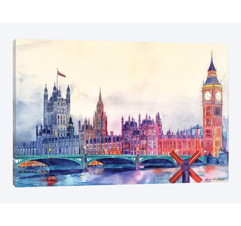 East Urban Home Sunset In London I By Maja Wronska Graphic Art