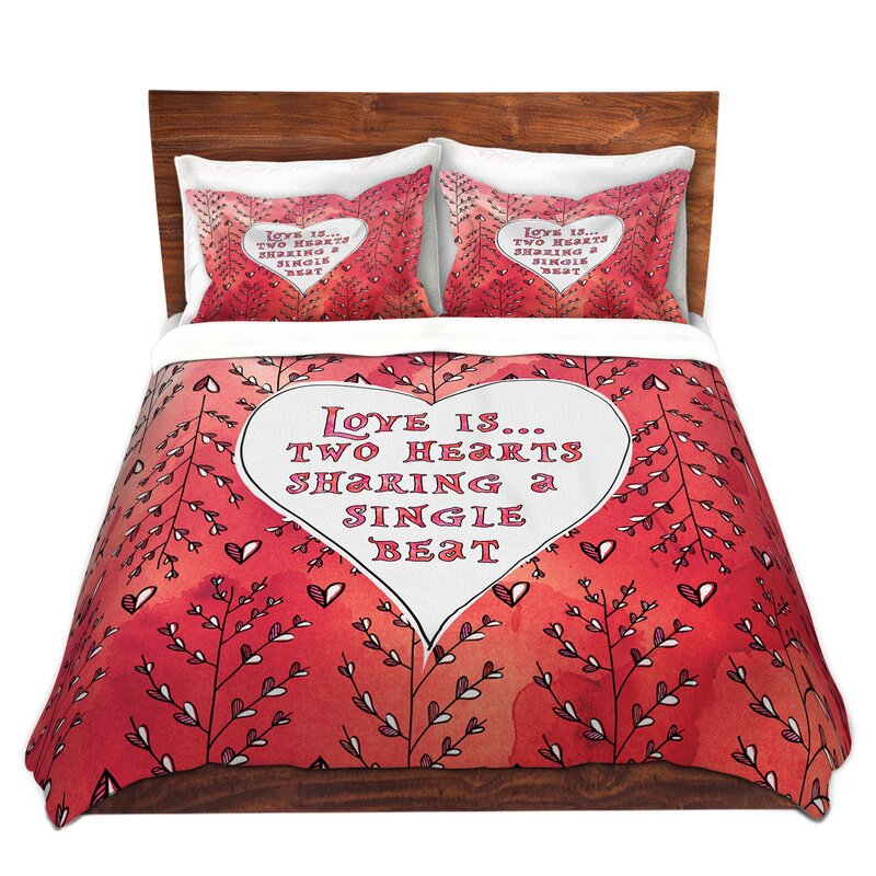 Red Barrel Studio Maskell Zara Martina Love Heart Trees On Red