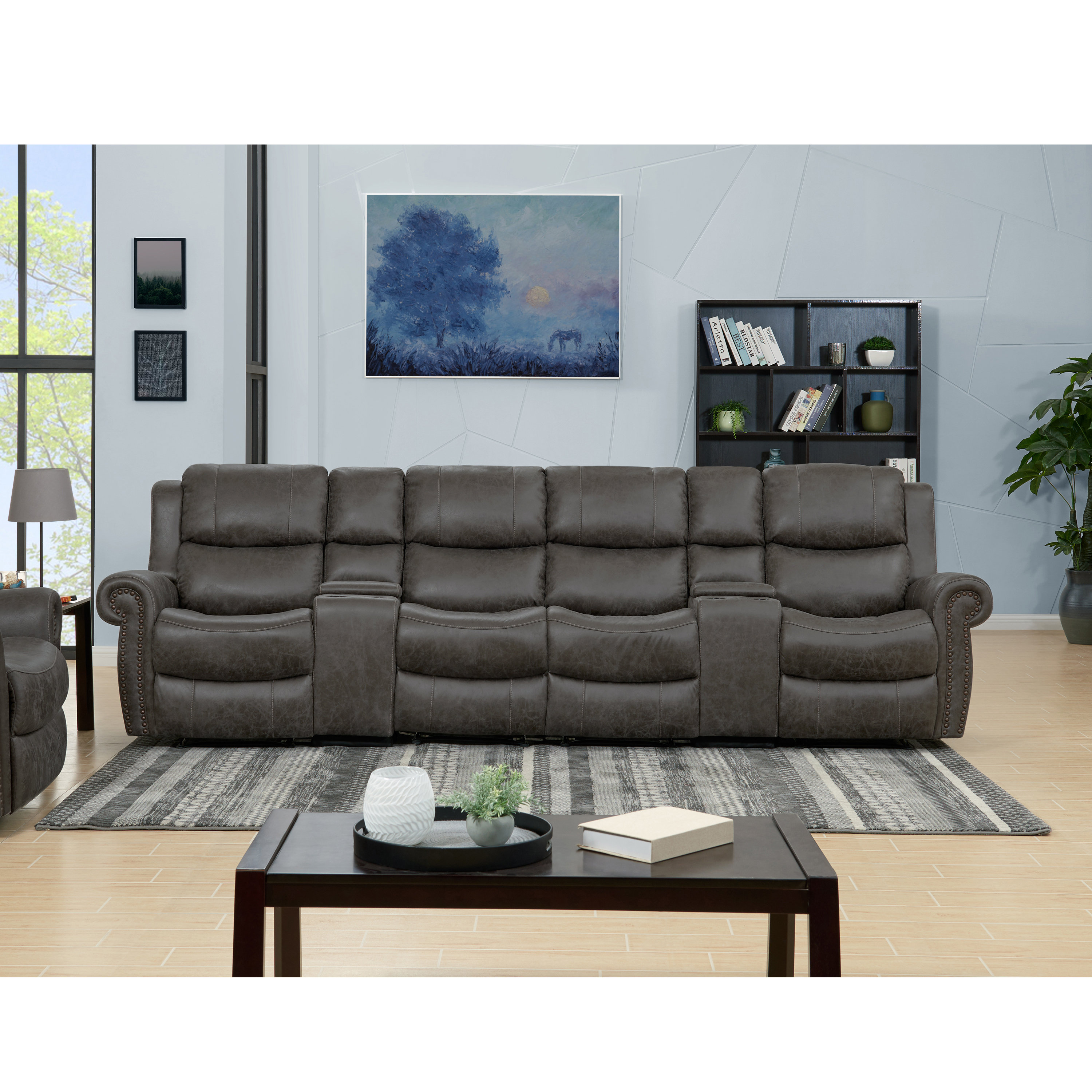 Canora Grey Home Theater Sofa Row Of 4 Wayfair