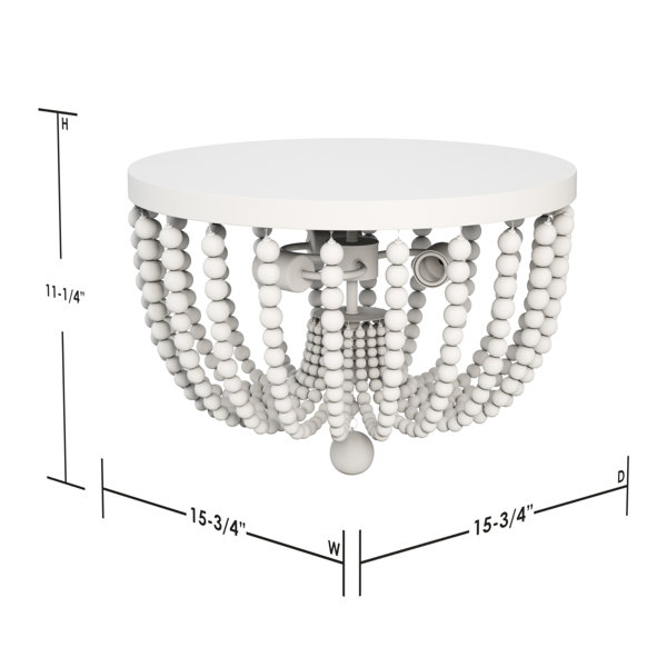Coastal Farmhouse Calabasas 3 Light 16 Unique Statement Geometric Flush Mount Reviews Wayfair