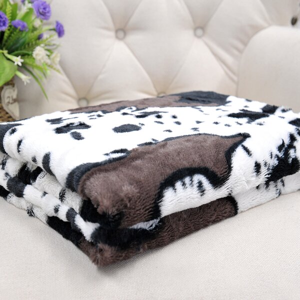 Faux Fur Throw Double King Size 3D Animal Blanket Print Sofa Bed Large Fleece