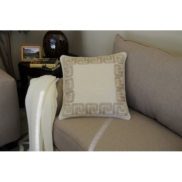 Bloomsbury Market Nygaard Greek Key Border Cotton Throw Pillow Wayfair