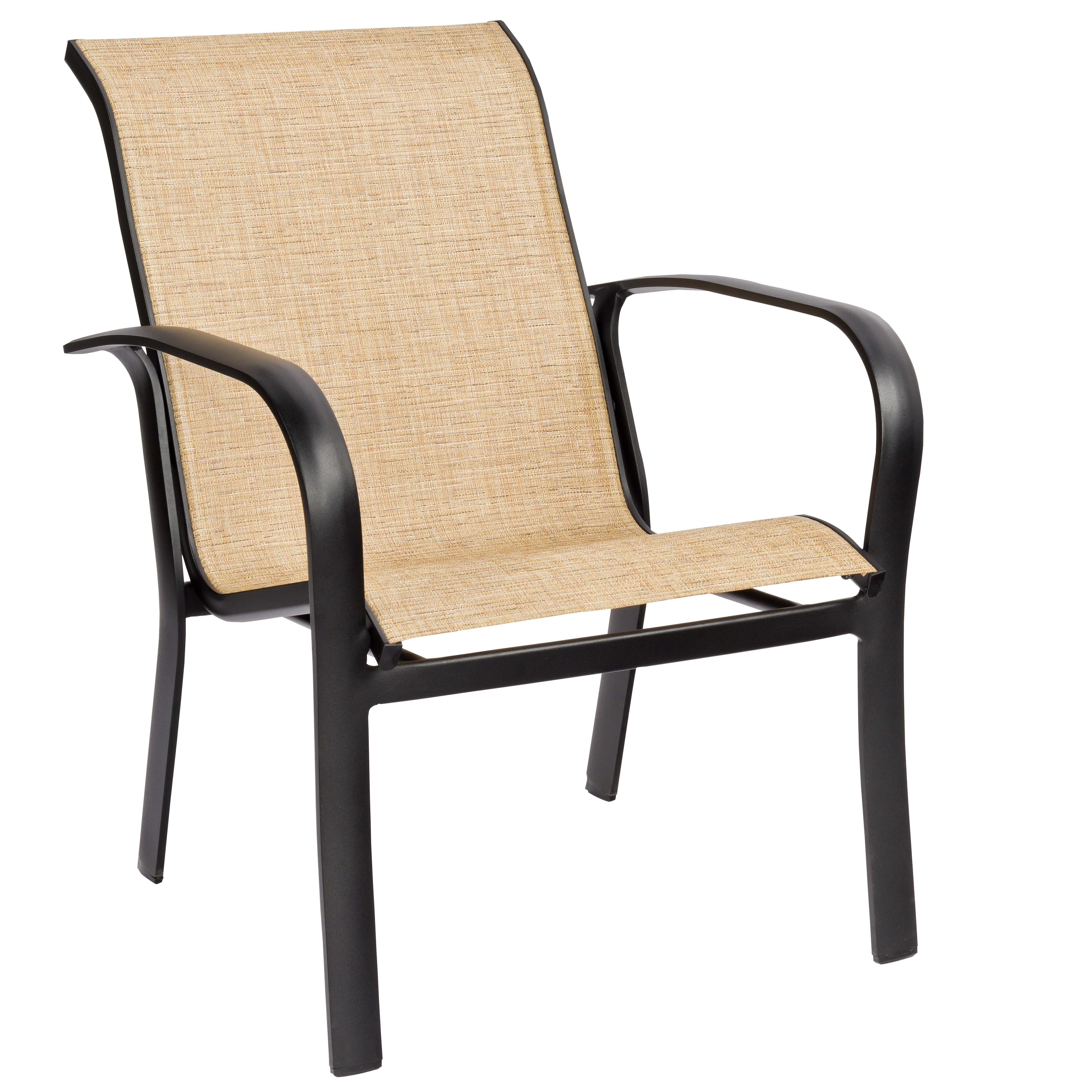 fremont sling stacking patio dining chair