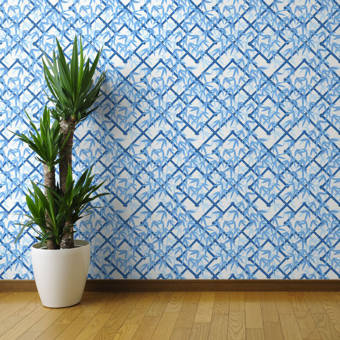Bloomsbury Market Hadlee Bamboo Trellis Peel And Stick Wallpaper