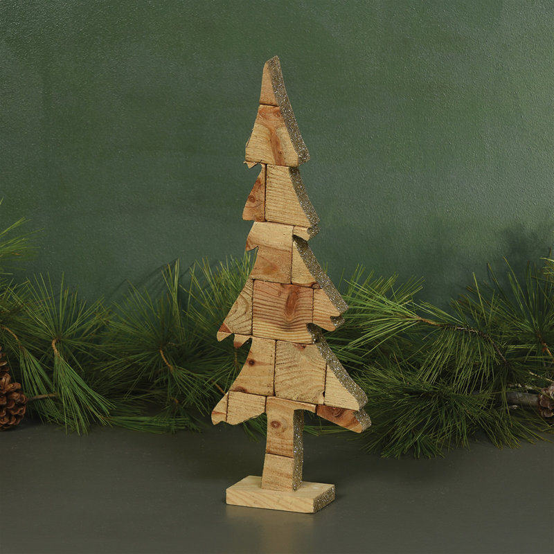 The Holiday Aisle Wood Block Tree Wayfair