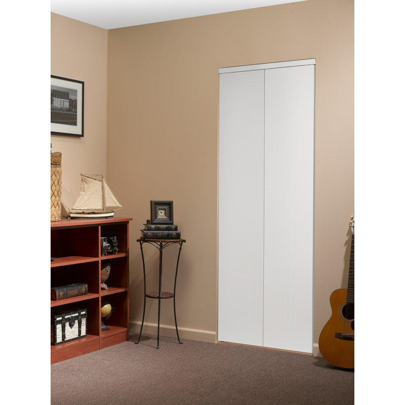 Custom Door And Mirror Flush Manufactured Wood Primed Bi Fold Door