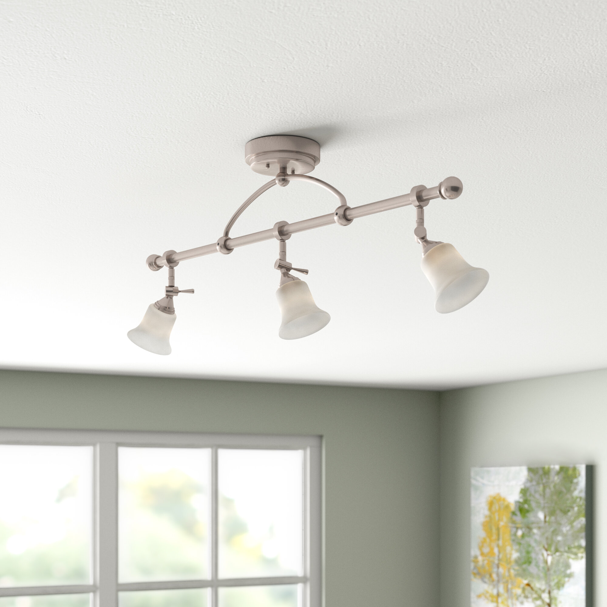 Dining Room Track Lighting - Globe Electric Sansa 4 Light Chrome Track Lighting With Frosted Glass Shade Lowe S Canada - Track lighting refers to a method of lighting where individual fixtures are fixed along one continuous track apparatus.