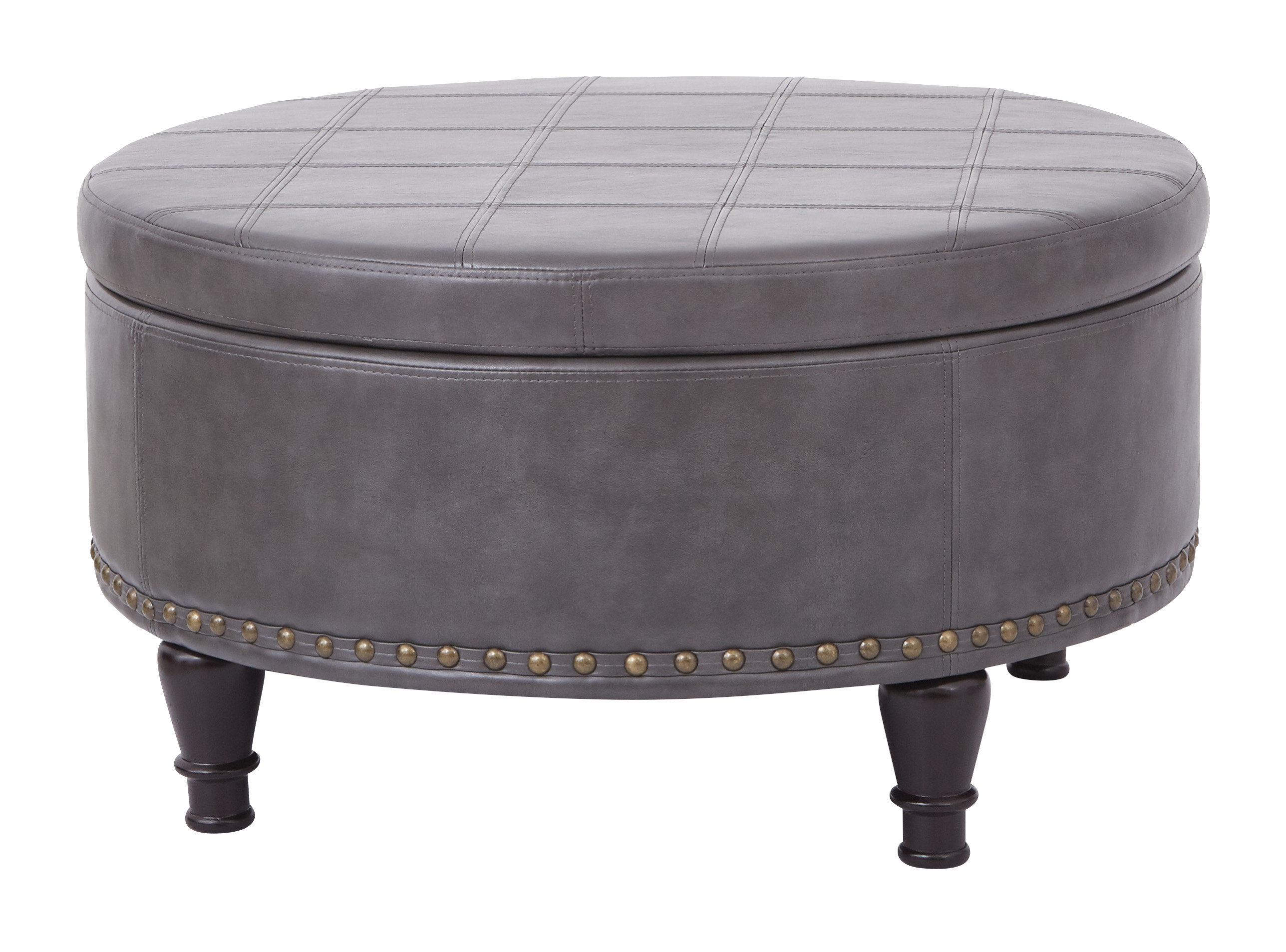Tray Top Ottomans Poufs You Ll Love Wayfair Austina Leather Storage Ottoman