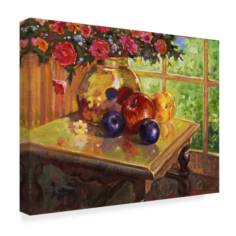 Trademark Art Fruit And Flowers Oil Painting Print On Wrapped