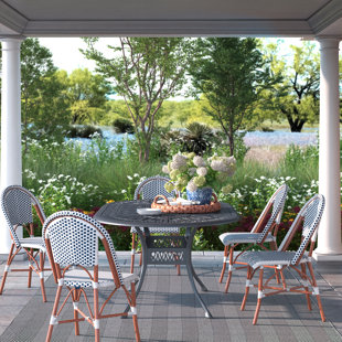 Farmhouse Rustic Umbrella Hole Outdoor Dining Tables Birch Lane