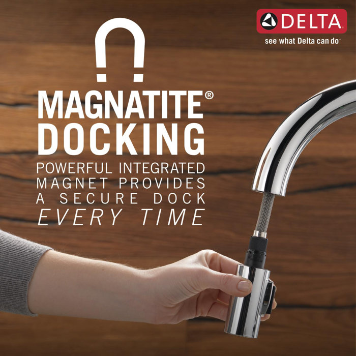 Delta Trinsic Pull Down Touch Bar Faucet With Touch2o And