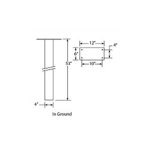 4.5 Ft. H In-Ground Standard Post