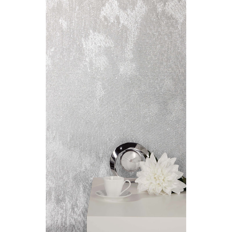 Mercer41 Kara Texture 33 L X 20 5 W Glitter Wallpaper Roll