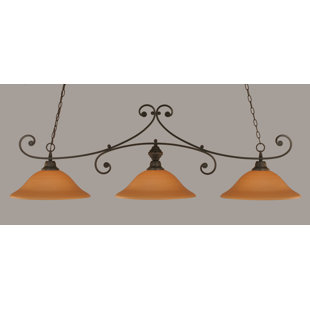 Go to store & view more images Fleur De Lis Living Babin 3-Light Billiard Light
