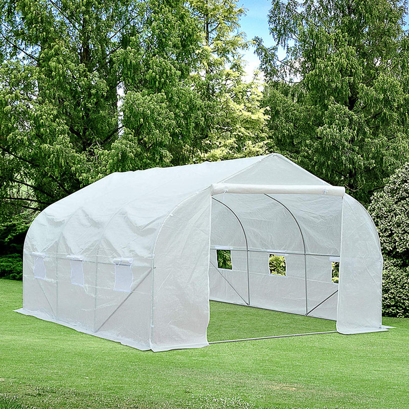 Sol 72 Outdoor Orlane 10 Ft W X 15 Ft D Mini Greenhouse Wayfair Co Uk