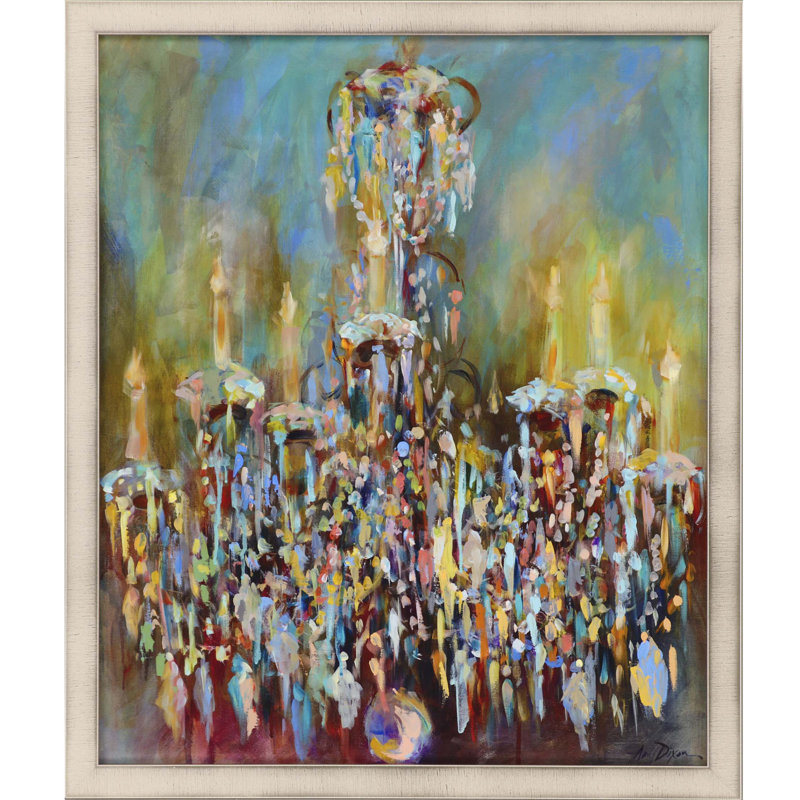 Rosdorf Park Chandelier Blue Picture Frame Painting On Paper