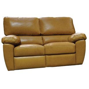 Go to store & view more images Omnia Leather Vercelli Reclining Loveseat