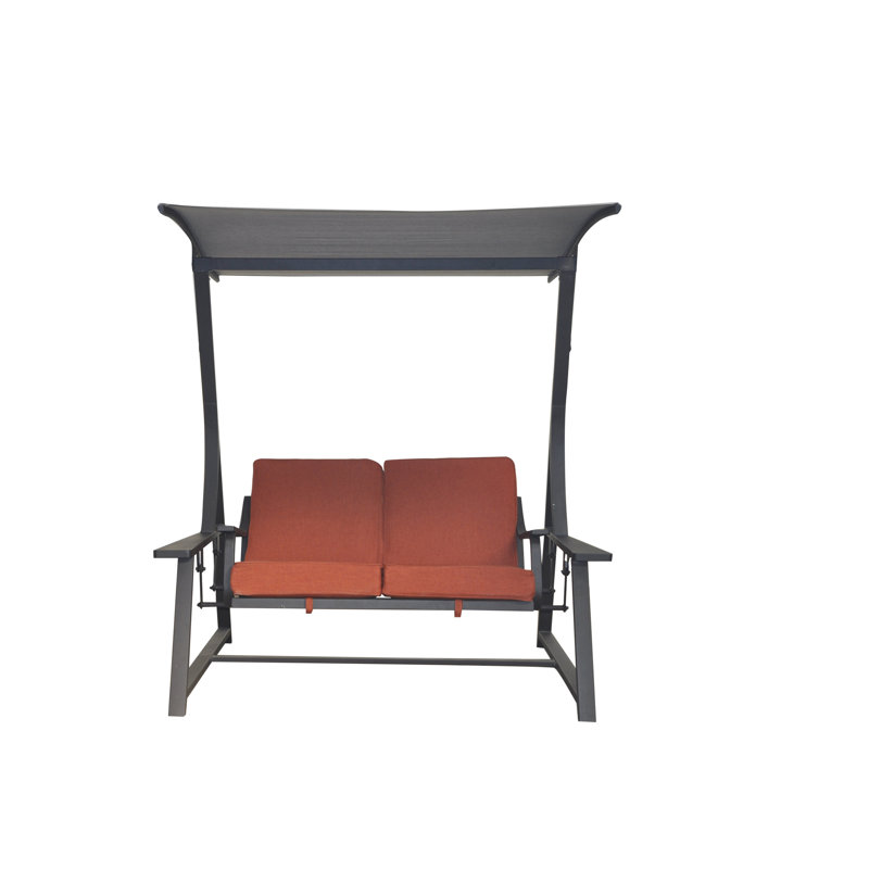 Andover Mills Marquette Glider Porch Swing With Stand Reviews Wayfair