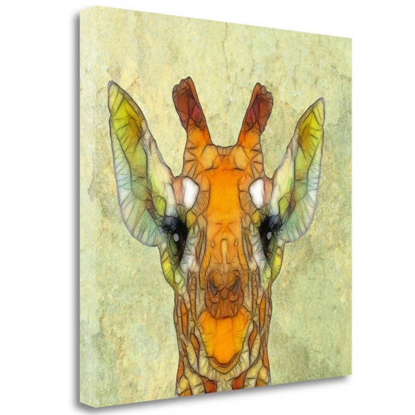 Tangletown Fine Art Abstract Giraffe Calf Graphic Art Print On Wrapped Canvas Wayfair